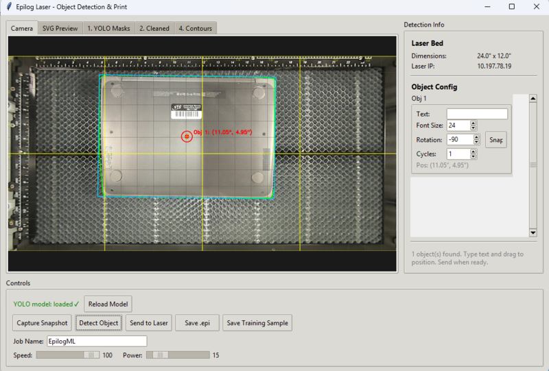 Epilog Fusion Maker 12 AI Object Detection - photo 3